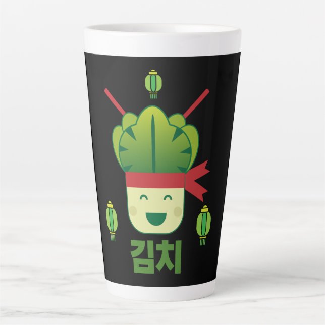 Taza De Café Latte Comida kimchi asiática (Anverso)