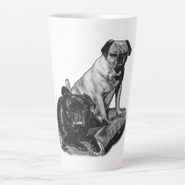 Taza De Café Latte Comienzo Suave, Dúo Alegre (Anverso)