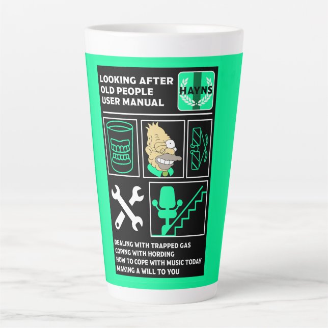 Taza De Café Latte Cómo entender a los ancianos (Anverso)