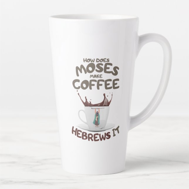 Taza De Café Latte ¿Cómo Hace Moses Café? Hebrets It (Derecha)