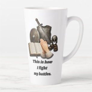Taza De Café Latte Cómo Lucho Mis Batallas