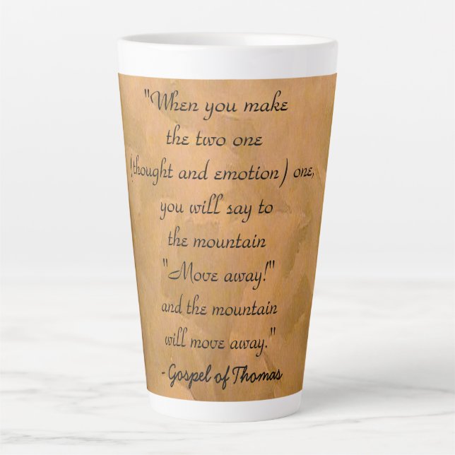 Taza De Café Latte Cómo Orar Evangelio De Tomás (Anverso)