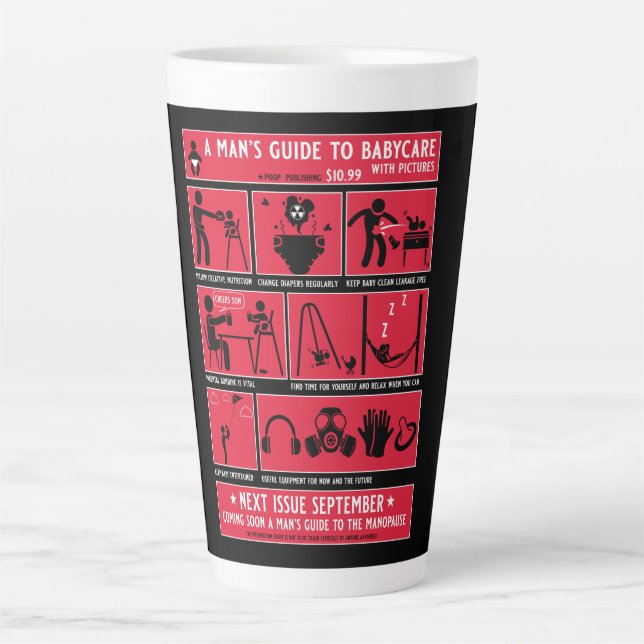 Taza De Café Latte Cómo ser un guía de papá (Anverso)