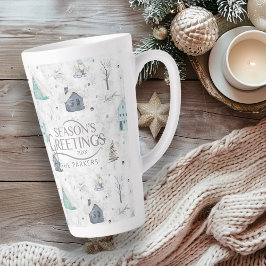 Taza De Café Latte Cómodo Navidades del hogar ID985 Verde azulado