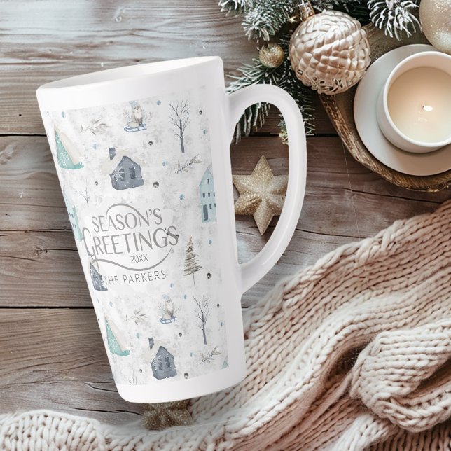 Taza De Café Latte Cómodo Navidades del hogar ID985 Verde azulado (Subido por el creador)