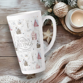 Taza De Café Latte Cómodo Navidades domésticos Pink ID985