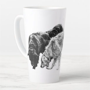 Taza De Café Latte Compañeros de otoño a la sombra