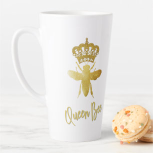 Taza De Café Latte Compuesto personalizado BEE Bee Ajena Oro Corona