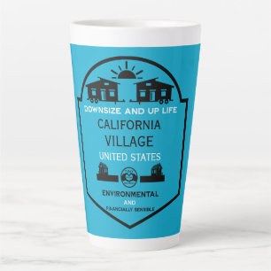 Taza De Café Latte Comunidades de casas pequeñas editables