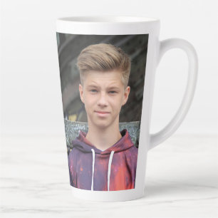 TAZA DE CAFÉ LATTE CON FOTO DE TU HIJO