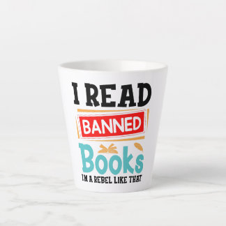 Taza De Café Latte Conciencia de Libros Prohibidos Rebelde de la Alfa