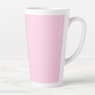 Taza De Café Latte Conciencia del cáncer de mama rosa claro sólido li