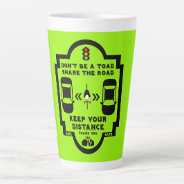 Taza De Café Latte Concienciación sobre la seguridad vial en las bici