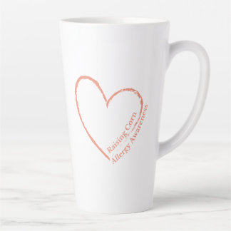 Taza De Café Latte Concienciar sobre la alergia al maíz Corazón