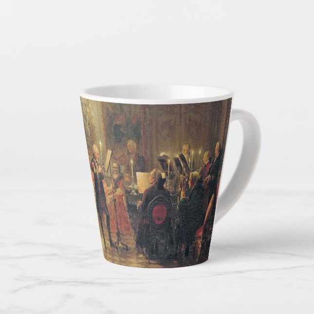 Taza De Café Latte Concierto de flauta-Adolph Menzel Pequeño (Ángulo derecho)