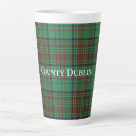 Taza De Café Latte Condado de Irlanda Dublín Tartán