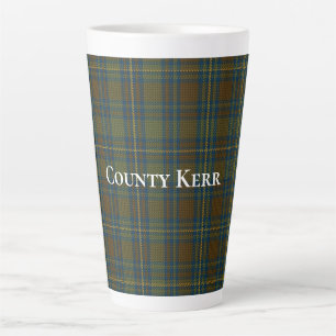 Taza De Café Latte Condado de Kerr Tartan
