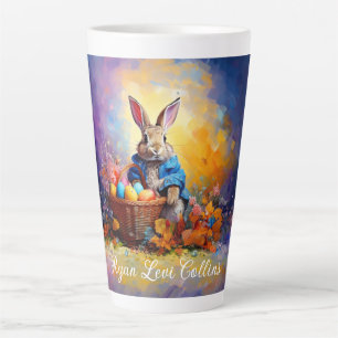 Taza De Café Latte Conejo de Pascua 