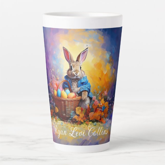 Taza De Café Latte Conejo de Pascua  (Anverso)