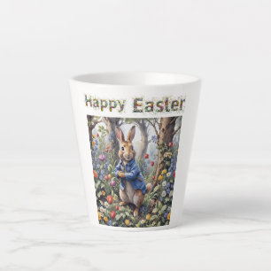 Taza De Café Latte Conejo de Pascua 