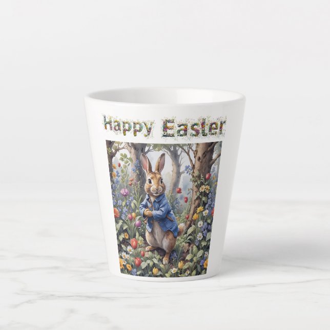 Taza De Café Latte Conejo de Pascua  (Anverso)