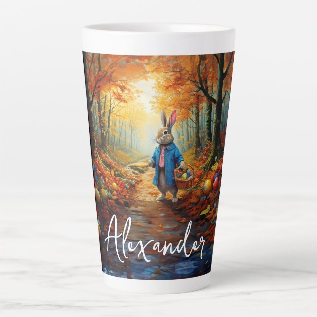 Taza De Café Latte Conejo de Pascua  (Anverso)