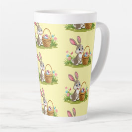 Taza De Café Latte conejo de Pascua