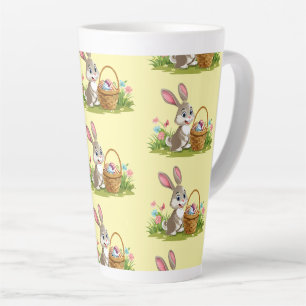 Taza De Café Latte conejo de Pascua