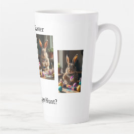 Taza De Café Latte Conejo de Pascua 4 fotos