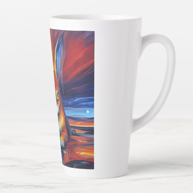 Taza De Café Latte Conejo enojado (Derecha)
