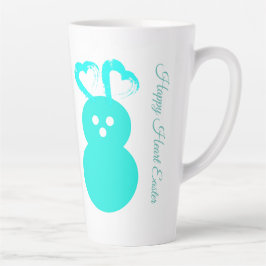 Taza De Café Latte Conejo Latte Mug del Corazón de Pascua