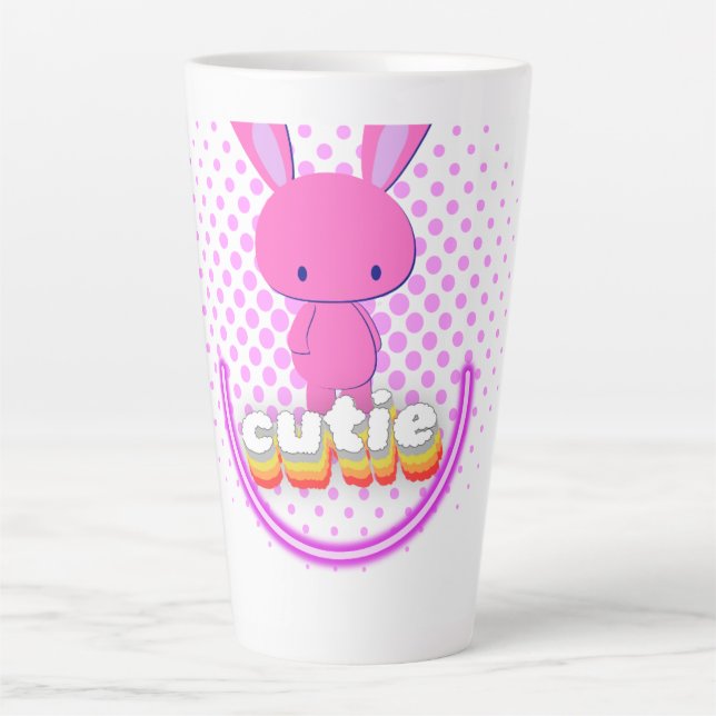 Taza De Café Latte Conejo Lindo (Anverso)