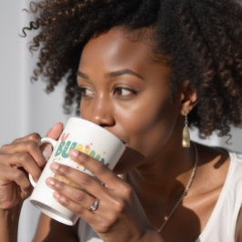 Taza De Café Latte Conejo retro: Bunny Bunny Bliss