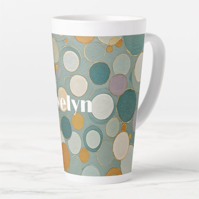 Taza De Café Latte Confetti Currents (Ángulo derecho)