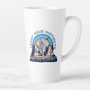 Taza De Café Latte Confía en tus Instintos Aventura del Lobo Ártico A