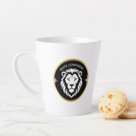 Taza De Café Latte Confiado en Silencio – Diseño de Tipografía Mínima