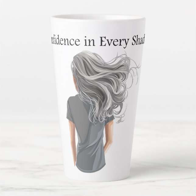 Taza De Café Latte Confianza en cada sombra de gris (Anverso)