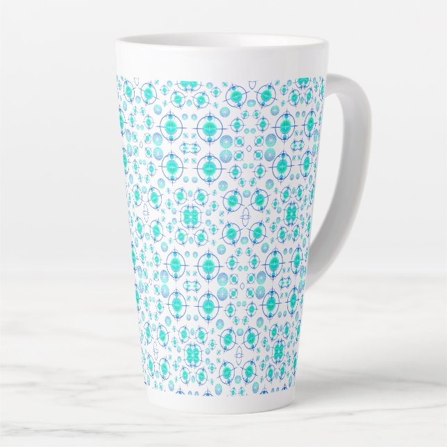 Taza De Café Latte Connected Minds Pattern 2 (Ángulo derecho)