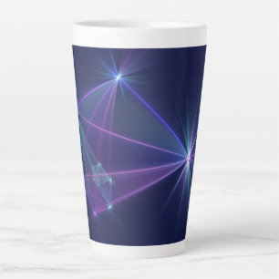 Taza De Café Latte Constelación, Arte Fractal de Fantasía Abstracta