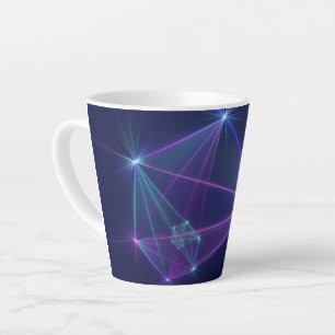 Taza De Café Latte Constelación, Arte fractal de fantasía abstracta