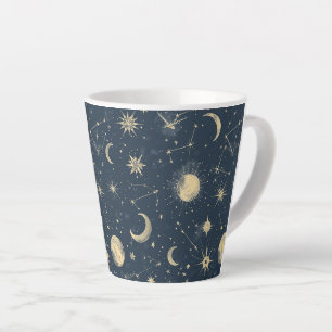 Taza De Café Latte Constelación celeste - Noche estrellada (2)