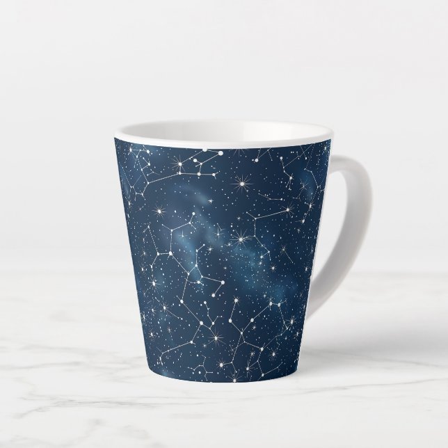 Taza De Café Latte Constelación celeste - Noche estrellada (3) (Ángulo derecho)