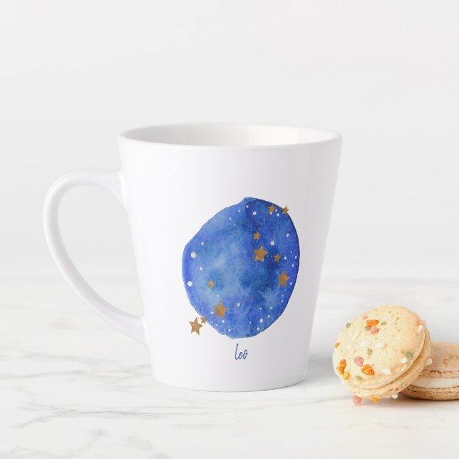Taza De Café Latte Constelación de cielo acuático Leo Zodiac (In situ)
