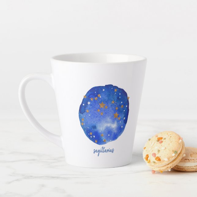 Taza De Café Latte Constelación del cielo acuático de Sagittarius (In situ)