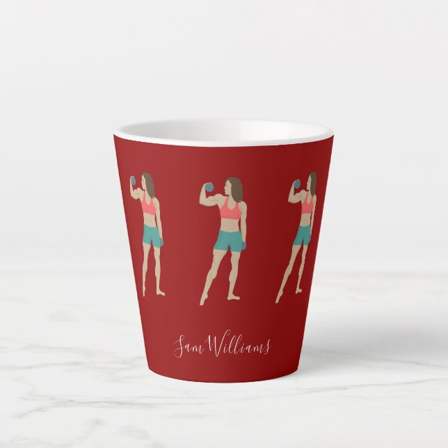 Taza De Café Latte Construcción de cuerpos (Anverso)
