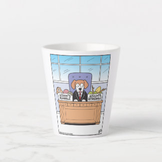 Taza De Café Latte Contador de perros en cajas de entrada y salida