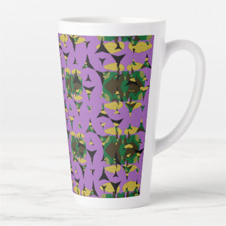 Taza De Café Latte Contained Sky Flame Pinwheels