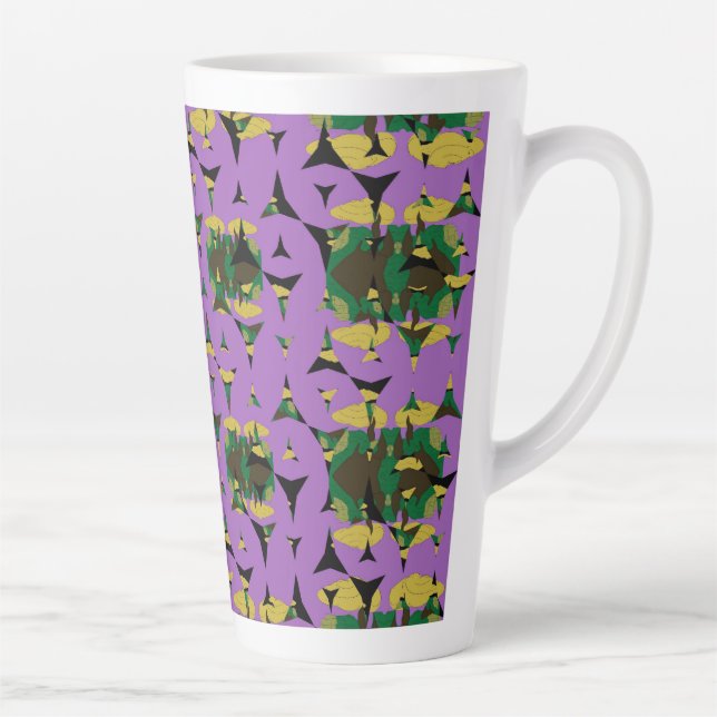 Taza De Café Latte Contained Sky Flame Pinwheels (Derecha)