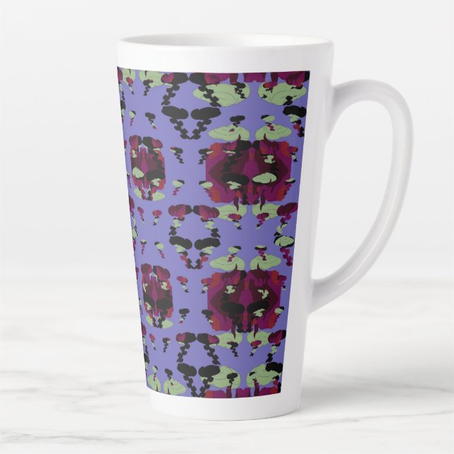 Taza De Café Latte Contained Sky Flame Roses (Derecha)