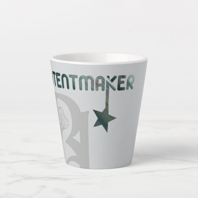 Taza De Café Latte CONTENTMAKER Latte Mug Resumen Verde interior (Anverso)
